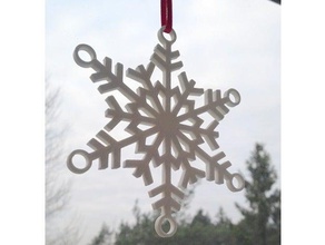 christmas ornament - snowflake decor decoration 3d print model - Mito3D