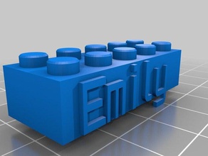 emily lego Bau-Spielzeug kundengebundene 3d print model - Mito3D