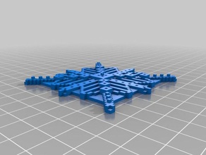 düzenlenmiş kar tanesi 3d print model - Mito3D