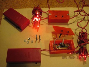 corda led timer caso impresso decoração attiny45 avr a bateria de natal diodo emissor luz string 3d print model - Mito3D
