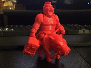 hog rider toys & games clash clans coc 3d print model - Mito3D