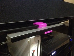 wii sensor mount - glass shelf video games nintendo 3d print model - Mito3D