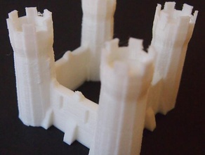 4 tower castle playsets playset 3d print model - Mito3D