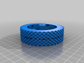 28byj-48 stepper motor wheel v2 robotics wheels 3d print model - Mito3D