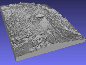 volcán de colima - méxico aprendizaje Mapa 3d la geodesia geografía relieve elevado topografía 3d print model - Mito3D