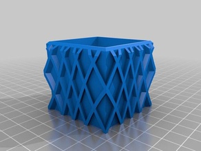 small illusion flower pot drainage holes outdoor & garden cactus optical 3d print model - Mito3D