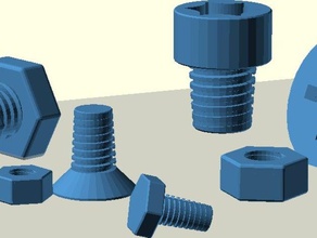 mscrew generator other 3d nuts openscad screws thread 3d print model - Mito3D