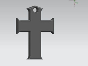 Schlüsselanhänger Kreuz 3d Drucker Teile 3d print model - Mito3D