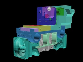 mise à jour de la techno hippieguy robo 3d double e3dv6 extrudeuse transport d'avancement des travaux Imprimante extrudeuses bowden direct entraînement extrusion robo3d 3d print model - Mito3D