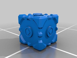 portal companion cube companheiro cubo de 2 cosplay jogo vídeo 3d print model - Mito3D
