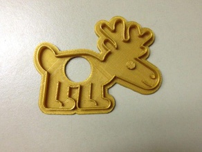 reindeer cookie cutter kitchen & dining 3d print model - Mito3D
