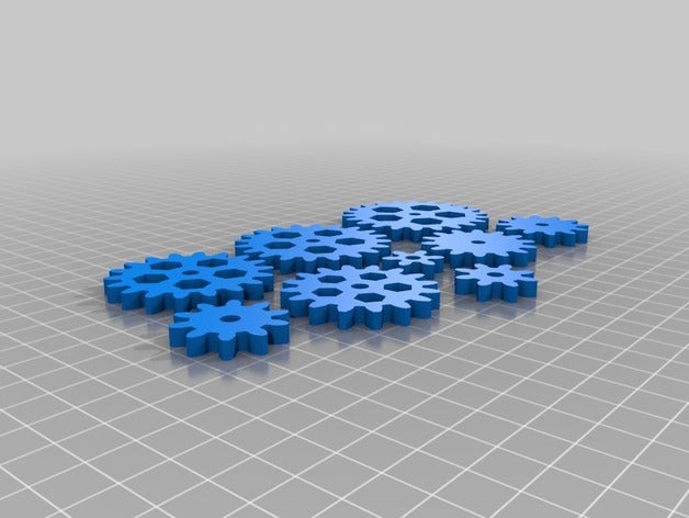 conjunto compatível mudanças robótica engrenagem de mashup pinhão trabalho artes 3D print model - Mito3D
