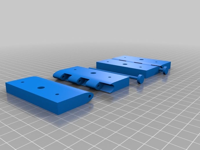 basic 3 piece hinge tools 3D print model - Mito3D