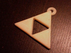 triangle pendant other 3d jewelry triforce video game games videogame videogames zelda 3d print model - Mito3D