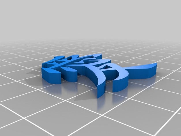 kanji de amor La impresión en 3d las pruebas 3D print model - Mito3D