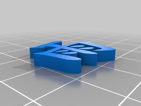 kanji de la lluvia La impresión en 3d las pruebas 3d print model - Mito3D