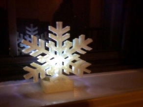 snowflake tealight holder decor christmas decoration decorations lights 3d print model - Mito3D