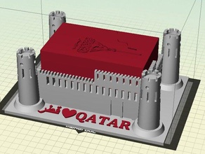 qatar dia nacional da caixa de presente edifícios e estruturas castelo doha presentes nacionais 3d print model - Mito3D