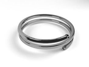 bafumet espiral anillo los anillos de la moda joya joyería 3d print model - Mito3D