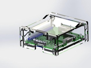 pi de suministro caso la raspberry modelo a+ apertura tapa equipo lasercut láser corte raspberrypi b vivienda 3d print model - Mito3D
