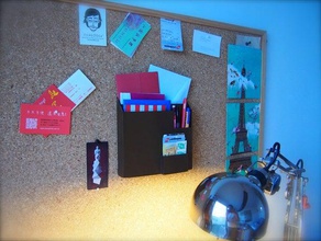 small letter organizer pen items compartment - wall organization 3d print model - Mito3D
