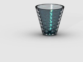 drinking glass kitchen & dining 3d beker container cup geometric geometry model print test 3d print model - Mito3D