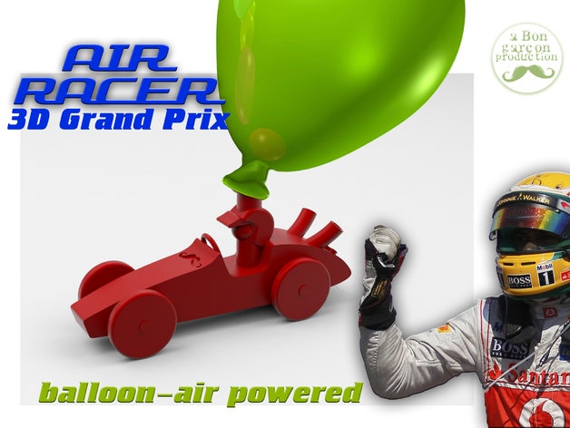 air racer -3d grand prix- construction toys 3d auto automobile automotive balloon engine formula 1 prix helmet play playset racecar racing speed toy 3D print model - Mito3D
