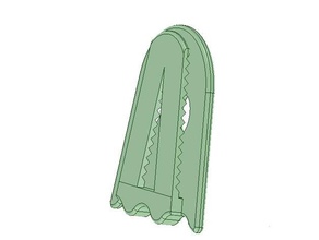 ghostly hairclip - barrette accessories ghostlyvinyl 3d print model - Mito3D
