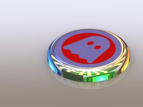 hayalet top spinner vinil ghostlyvinyl 3d print model - Mito3D