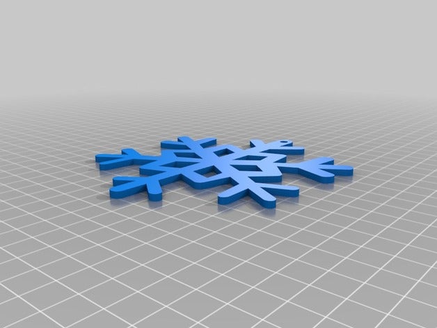 snowflake ornament 3D print model - Mito3D