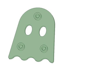 big ghostly keychain - gros porte cl accessories ghostlyvinyl 3d print model - Mito3D