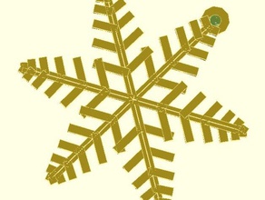 flocon param tr art customizer snowflake tree ornament 3d print model - Mito3D