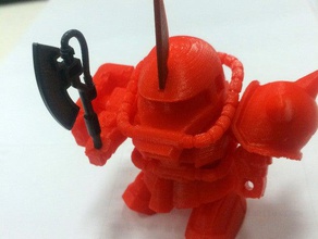 char'ın zaku ıı sd inşaat oyuncaklar çocuklar duymasın 3d print model - Mito3D
