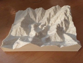 machu picchu - perú de aprendizaje Mapa 3d la geodesia geografía relieve elevado topografía 3d print model - Mito3D