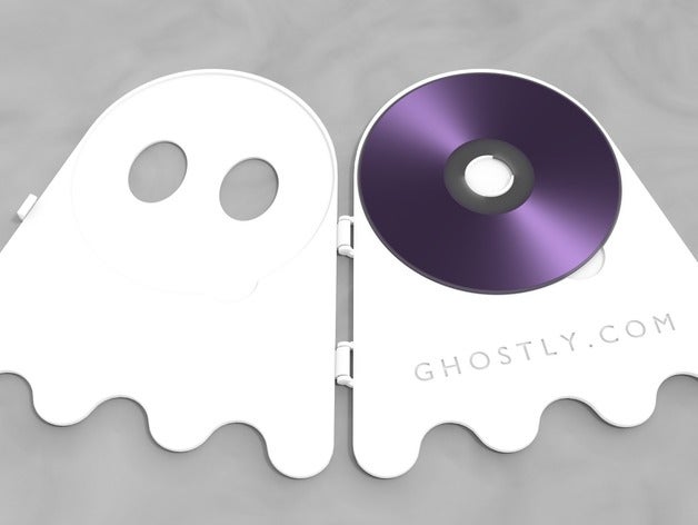 ghostlyvinyl mini-cd-Hülle Musik Fall cd cd-Hülle Gespenstisches mini-cd 3D print model - Mito3D