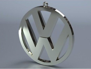 volkswagen keychain v2 made partsolutions vehicles 3d printing keyc 3d print model - Mito3D