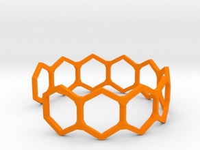 mel altıgen bilezik hexagon mücevher takı 3d print model - Mito3D
