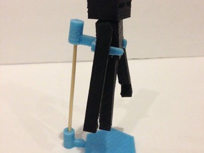 stand posable enderman toys & games minecraft 3d print model - Mito3D