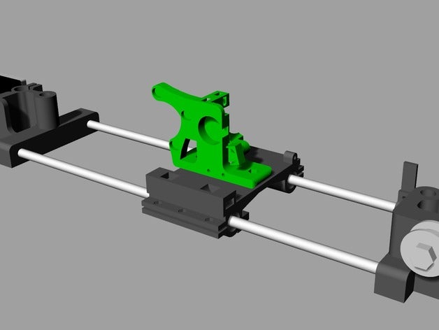 rigid wide x carriage mendelmax 15 3d printer parts x-carriage 3D print model - Mito3D