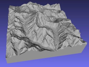 aconcagua - argentina learning 3d map geodesy geography raised relief topographical topography 3d print model - Mito3D