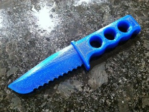serrated knife hand tools saw 3d print model - Mito3D