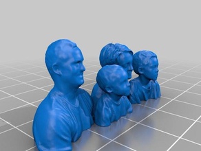 oberdas família modelos modelo scan digitalizado cabeça 3d print model - Mito3D