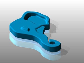 elefante-chave anel pingente chaveiros chave de cadeia 3d print model - Mito3D
