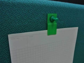 clip de papel la oficina pin pared 3d print model - Mito3D