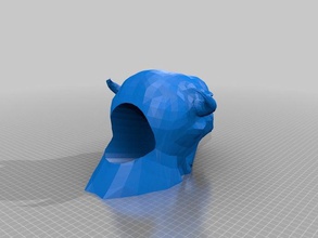 buffalo cabeça lenço de slides varreduras réplicas animais escoteiro jóias 3d print model - Mito3D