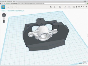 taz 3 4 hexagon hotend mount 3d printing lulzbot 3d print model - Mito3D