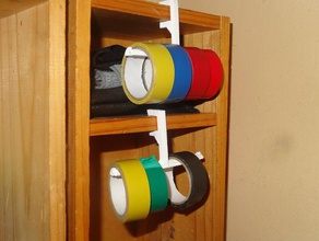 shelf tape hook organization 3d print model - Mito3D