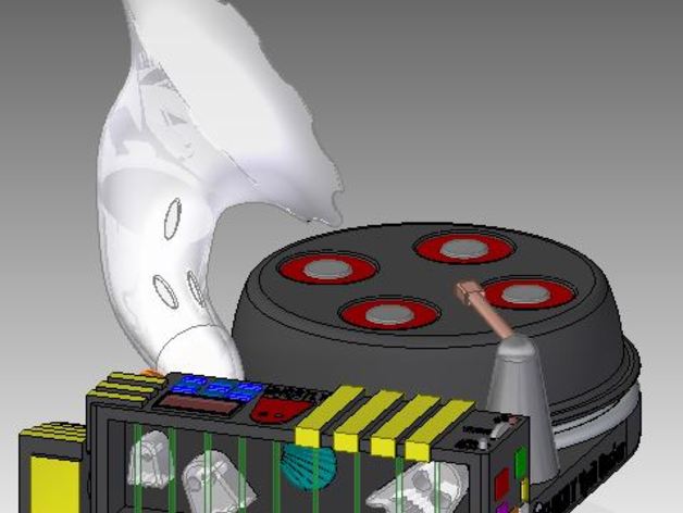 ghostlybuster çanta plak çalar interaktif sanat ghostlyvinyl 3D print model - Mito3D