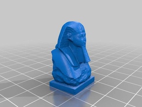 testa spalle sfinge di hatshepsut sculture 3d print model - Mito3D
