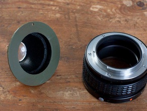 recesky barril del lente helicoidal tubo de extensión pentax k la cámara el adaptador toycamera 3d print model - Mito3D